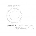 Bar Design Fiesta, module courbe lumineux Leds RGBW filaire, Vondom, 160x160xH115cm
