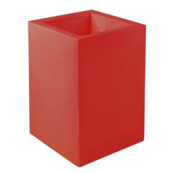 Pot Cubo Alto 40x40xH80 cm, double paroi, Vondom, rouge