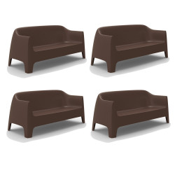 Lot de 4 Canapés Solid sofa, Vondom bronze