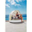 Lit de piscine design Ulm Daybed avec parasol, Vondom Lumineux Led Blanc, 180x40cm