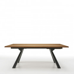 Table Zeus MT, Midj plateau bois , pieds acier 200cm x106 cm