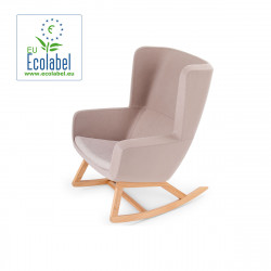 Rocking Chair design Arca, True Design rose poudré