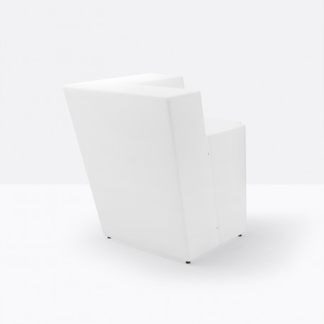 Élément d'angle bar Oblique, Pedrali blanc Mat