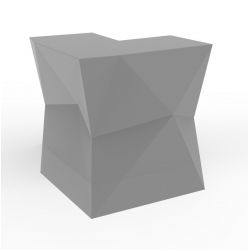 Banque d\'accueil Origami, élément d\'angle, Proselec acier Mat
