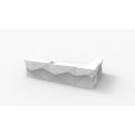 Banque d'accueil Origami, élément d'angle, Proselec acier Mat