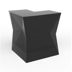 Banque d'accueil Origami, élément d'angle, Proselec noir Laqué