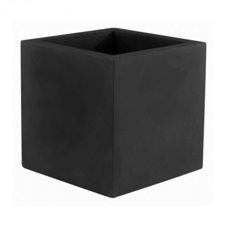 Pot Carré 60x60x60 cm, noir, simple paroi, Vondom