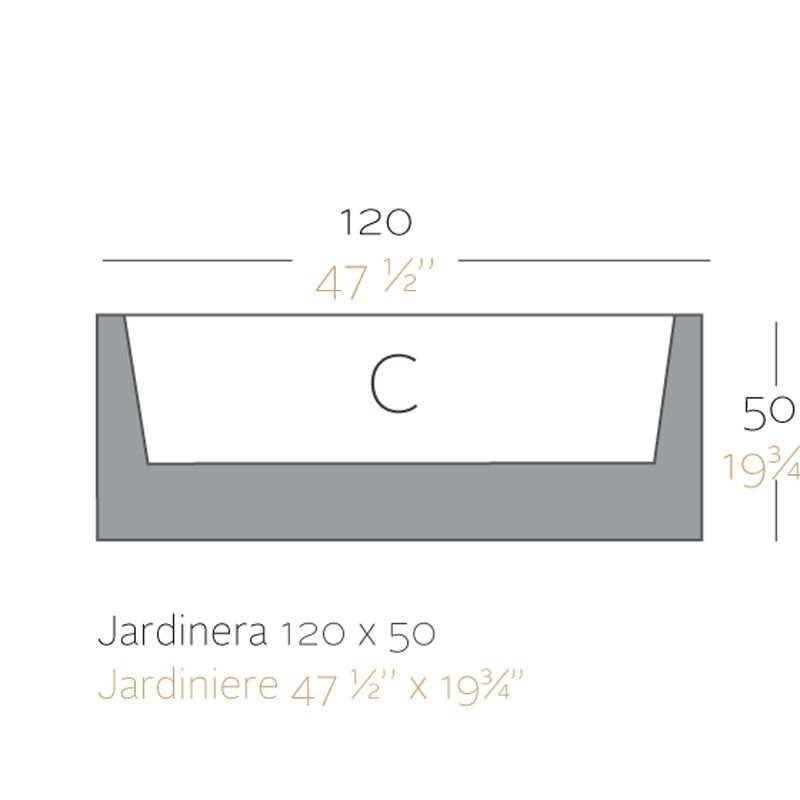 Jardinière design rectangulaire 80 cm blanc, Jardinera 80, Vondom, simple  paroi, Longueur 80x30xH30 cm