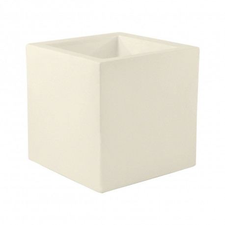 Pot Cube 50x50x50 cm, simple paroi, Vondom, écru