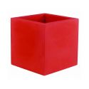 Pot Cube 50x50x50 cm, simple paroi, Vondom rouge