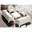 Coussin pour fauteuil Lounge Solid, Vondom, tissu similicuir Nautic, coloris blanc
