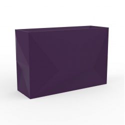 Jardinière haute Faz, design à facettes 40x120xH80 cm, Vondom violet prune
