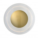 Plafonnier verre soufflé Horizon Transparent, diamètre 36 cm, Ebb & Flow, centre métal doré