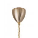 Suspension verre soufflé design Horizon Doré fumé, diamètre 29 cm, Ebb & Flow, douille et câble dorés