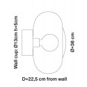 Plafonnier verre soufflé Horizon Nacré Caméléon, diamètre 36 cm, Ebb & Flow, centre métal doré