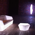 Table basse à facettes Faz, lumineuse Leds blancs, Vondom, 110x70xH32 cm