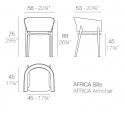 Set de 4 fauteuils Africa, Vondom Navy