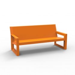 Sofa design Frame, Vondom orange Mat, avec coussins