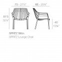 Lot de 4 fauteuils lounge Spritz, Vondom bronze