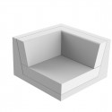 Canapé outdoor modulable Pixel, module droit, Vondom, tissu Silvertex blanc