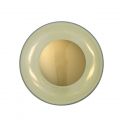 Applique et plafonnier bulle de verre soufflé Horizon Vert olive, diamètre 21 cm, Ebb & Flow, centre métal doré