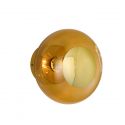 Applique et plafonnier bulle de verre soufflé Horizon Toast, diamètre 21 cm, Ebb & Flow, centre métal doré