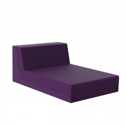 Salon de jardin design Pixel, module chaise longue, Vondom, tissu Silvertex Violet Prune
