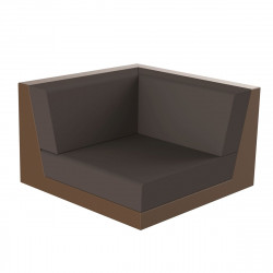 Canapé outdoor modulable Pixel, module gauche, Vondom, tissu Silvertex Bronze