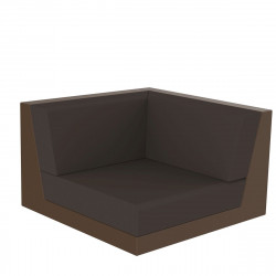 Canapé composable outdoor Pixel, module d'angle, Vondom, tissu Silvertex Bronze