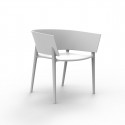 Set de 4 fauteuils Africa Revolution® en plastique recyclé, Vondom blanc Milos 4023