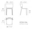 Set de 4 chaises Africa Revolution® en plastique recyclé, Vondom beige Cala 4021