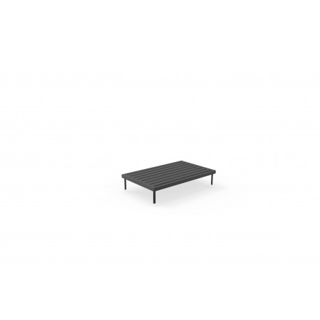 Table basse aluminium Cleo, Talenti, graphite, L100xl20xH20