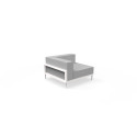 Canapé modulaire aluminium Cleo, 6 modules, Talenti, blanc et gris, L460xl200xH65xh40
