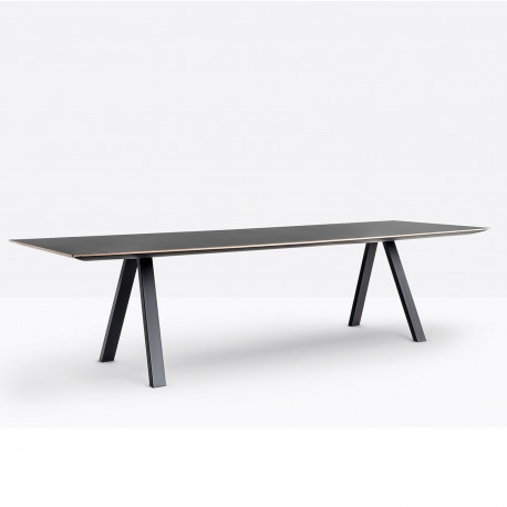 Table design Arki-table, noir, Pedrali, H740xL200xl100