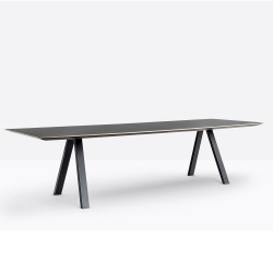 Table design Arki-table, noir, Pedrali, H74, L240xl120 cm