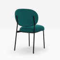 Lot de 2 chaises Blume 2950, structure noir, tissu vert foncé, Pedrali, H81xL53