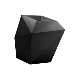 Pot design Faz, modèle Medium, 66x55xH70 cm, Vondom, noir