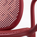 Lot de 4 fauteuils Remind 3735, Pedrali, rouge