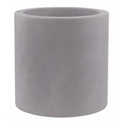 Pot Cylindre diamètre 120 x hauteur 100 cm, simple paroi, Vondom gris argent
