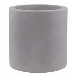 Pot Cylindre diamètre 60 x hauteur 60 cm, simple paroi, Vondom gris argent