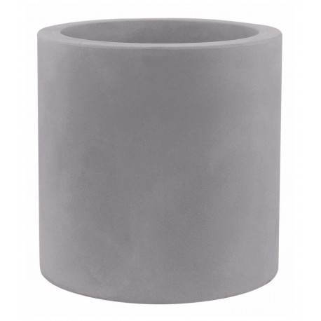 Pot Cylindre diamètre 60 x hauteur 60 cm, simple paroi, Vondom gris argent