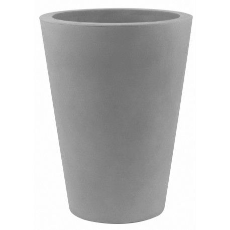 Pot Cone haut diamètre 50 x hauteur 65 cm, simple paroi, Vondom gris argent