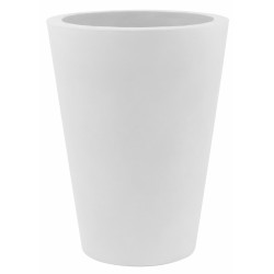 Lot de 2 Pots Cone haut diamètre 50 x hauteur 65 cm, simple paroi, Vondom blanc