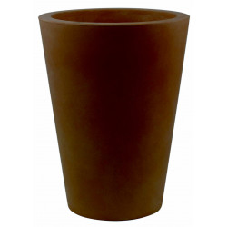 Lot de 2 Pots Cone haut diamètre 50 x hauteur 65 cm, simple paroi, Vondom bronze