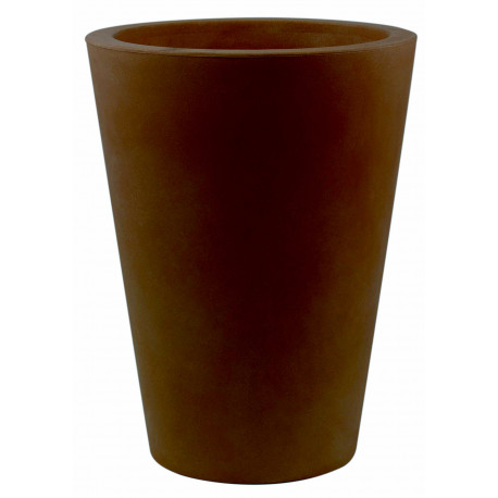 Pot Cone haut diamètre 50 x hauteur 65 cm, simple paroi, Vondom bronze