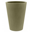 Pot Cone haut diamètre 50 x hauteur 65 cm, simple paroi, Vondom kaki