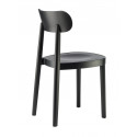 118 chaise assise bois, Thonet, noir