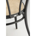 Chaise 218 en bois courbé, Thonet, assise cannée, noir