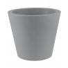 Lot de 4 Pots Coniques diamètre 45 x hauteur 39 cm, simple paroi, Vondom gris argent