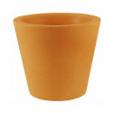 Lot de 4 Pots Coniques diamètre 45 x hauteur 39 cm, simple paroi, Vondom orange